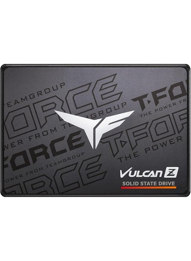 تيم جروب محرك أقراص الحالة الصلبة الداخلي TEAMGROUP T-Force Vulcan Z بسعة 512 جيجابايت، ذاكرة تخزين مؤقتة SLC، ذاكرة NAND ثلاثية الأبعاد TLC، مقاس 2.5 بوصة، واجهة SATA III (سرعة قراءة/كتابة تصل إلى 530/470 ميجابايت/ثانية) T253TZ512G0C101 - Image 1